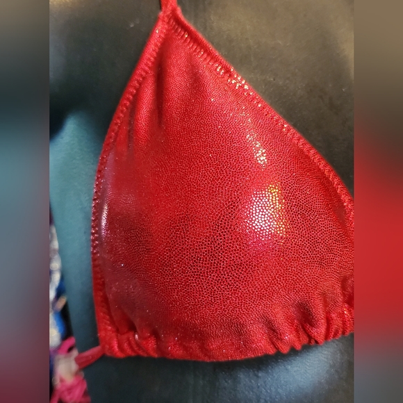 Red Spandex Bikini B/C and D cup (competition, posing practice, photo shoot) - Picture 2 of 4